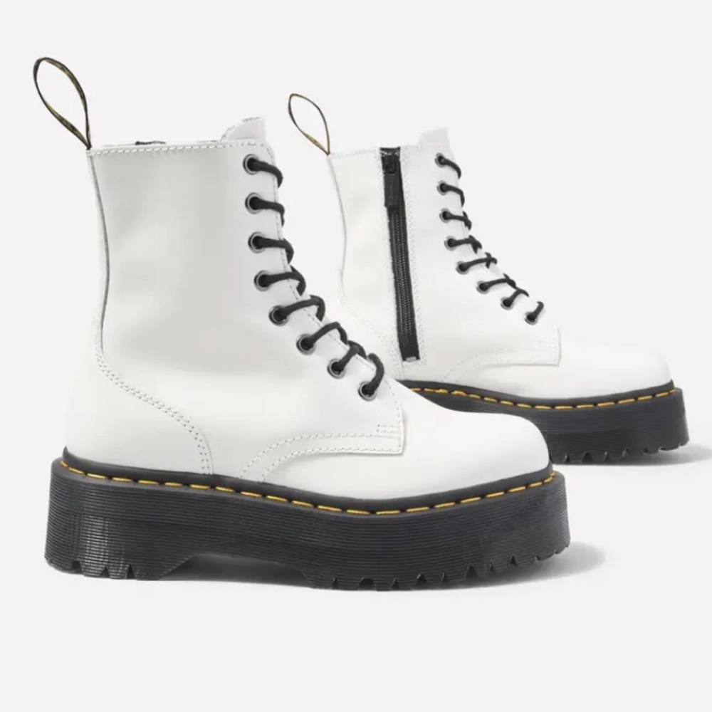 White Doc Marten Jadon Platforms
